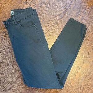 GARAGE | muted green skinny jeans